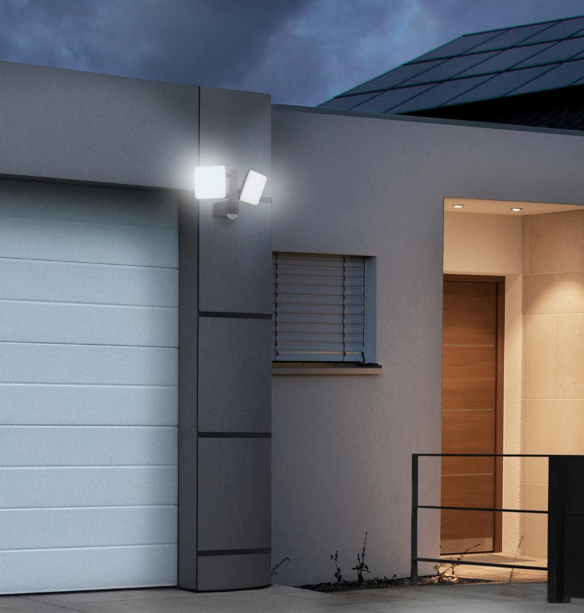 Außenwandleuchte Led Jaro 20w Kunststoff - Anthrazit, Design, Kunststoff (32,5/23/14cm) - Näve