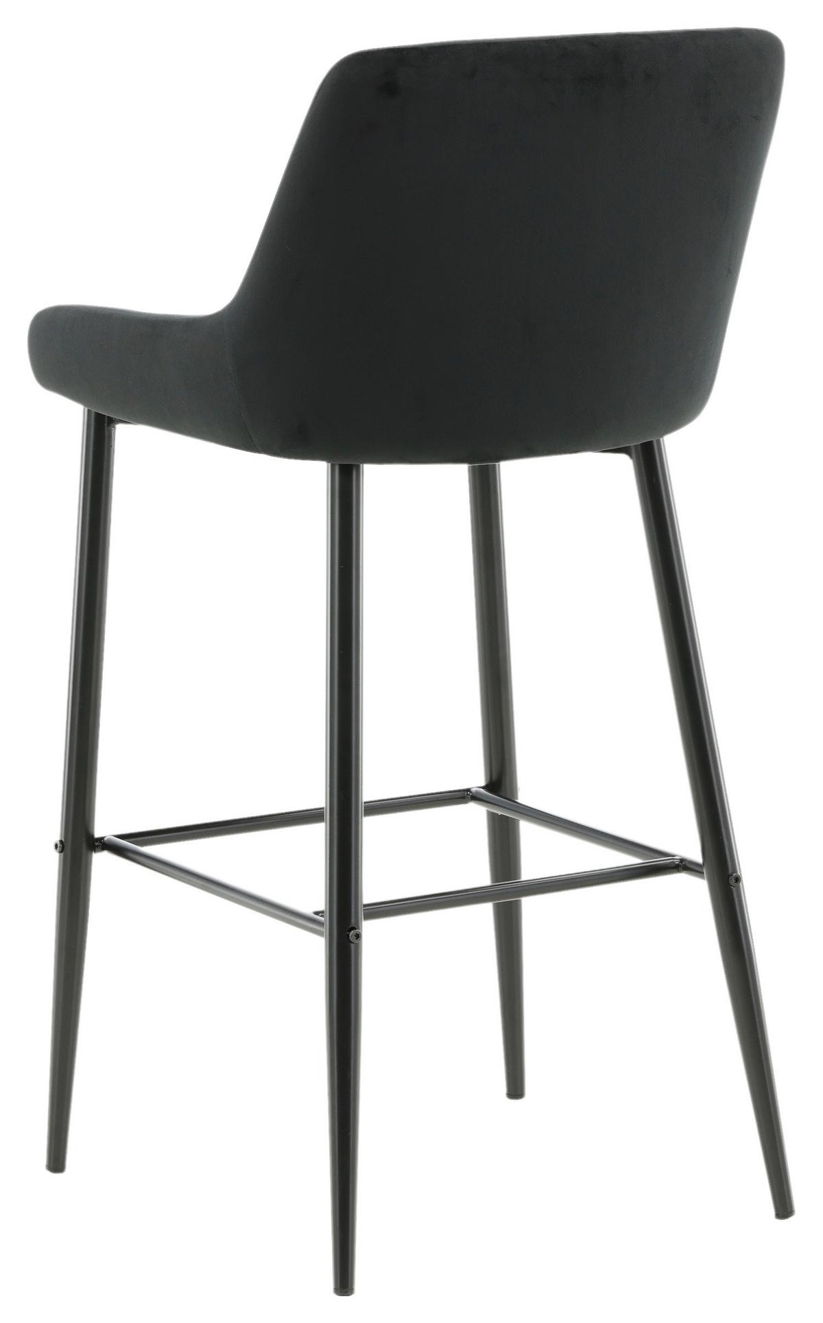 Barhocker-set Plaza Schwarz B: 48 Cm - Schwarz, Design, Kunststoff/Textil (48/105/57cm) - Livetastic
