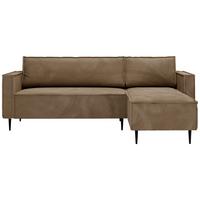 Ecksofa Ranger Hellbraun 223x151 cm - Hellbraun/Schwarz, Design, Textil (223/151cm) - Livetastic
