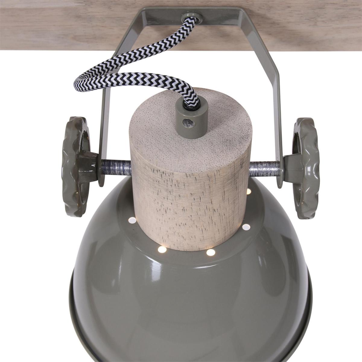 Deckenspots Gearwood - Grün, Trend, Holz/Metall (15/23/90cm)