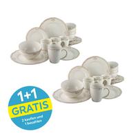 Kombiservice Keramik 4 Perosnen Geschirr Set - Multicolor, Keramik - Creatable