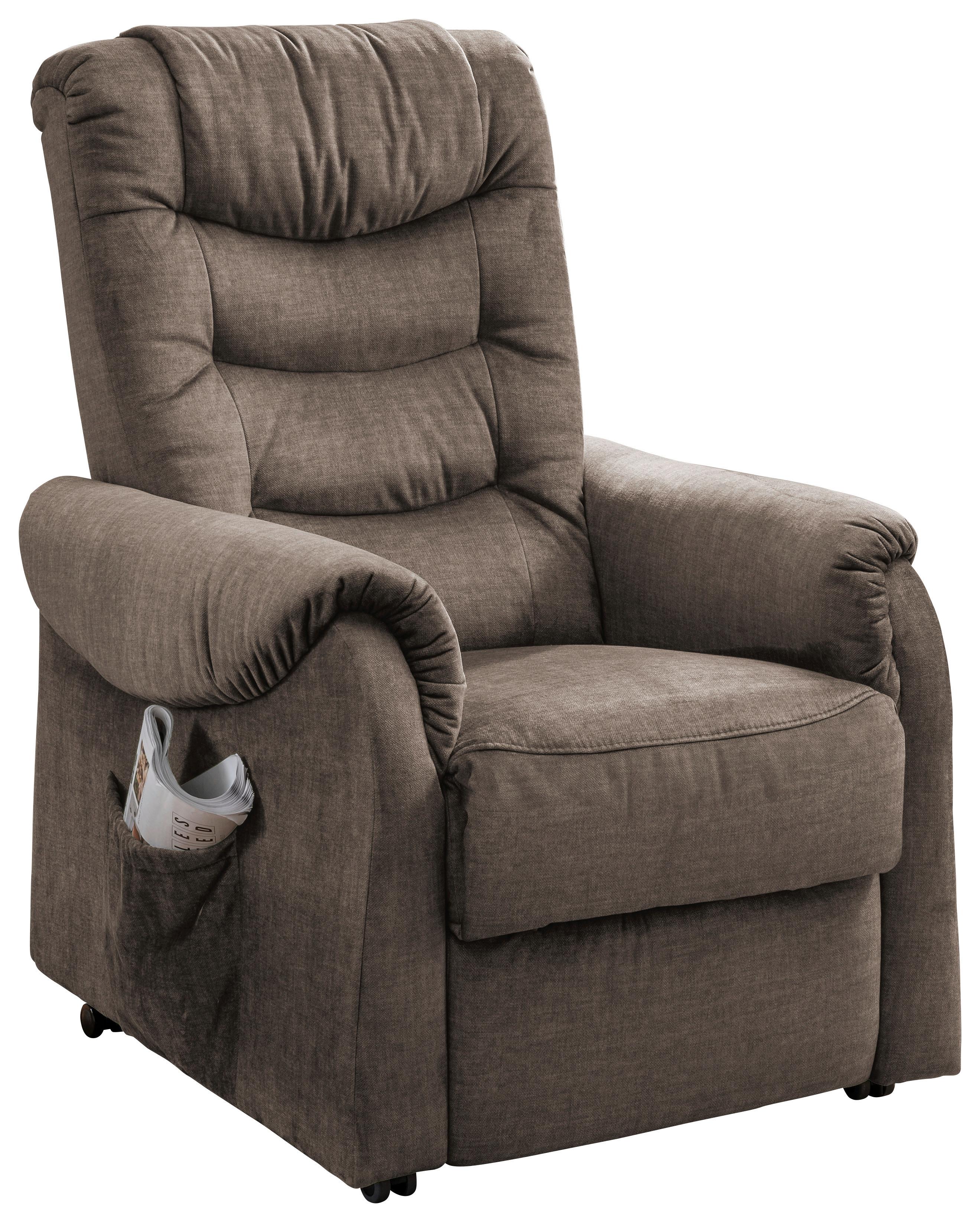 Fernsehsessel Nino Braun B: 78 Cm - Schwarz/Braun, Design, Textil (76/106/94cm) - Livetastic