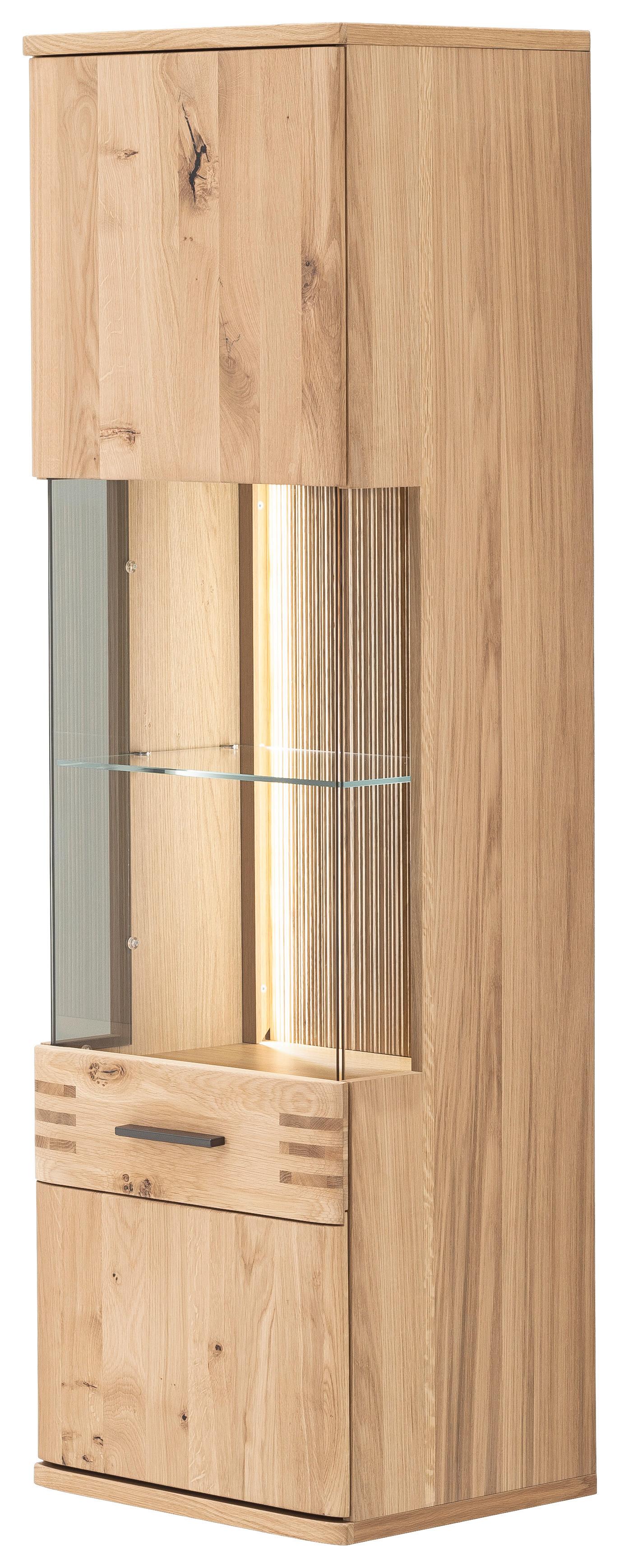 Hängevitrine Salvador B: 45 cm Eichefarben - Eichefarben, Design, Glas/Holz (45/149/37cm) - Livetastic