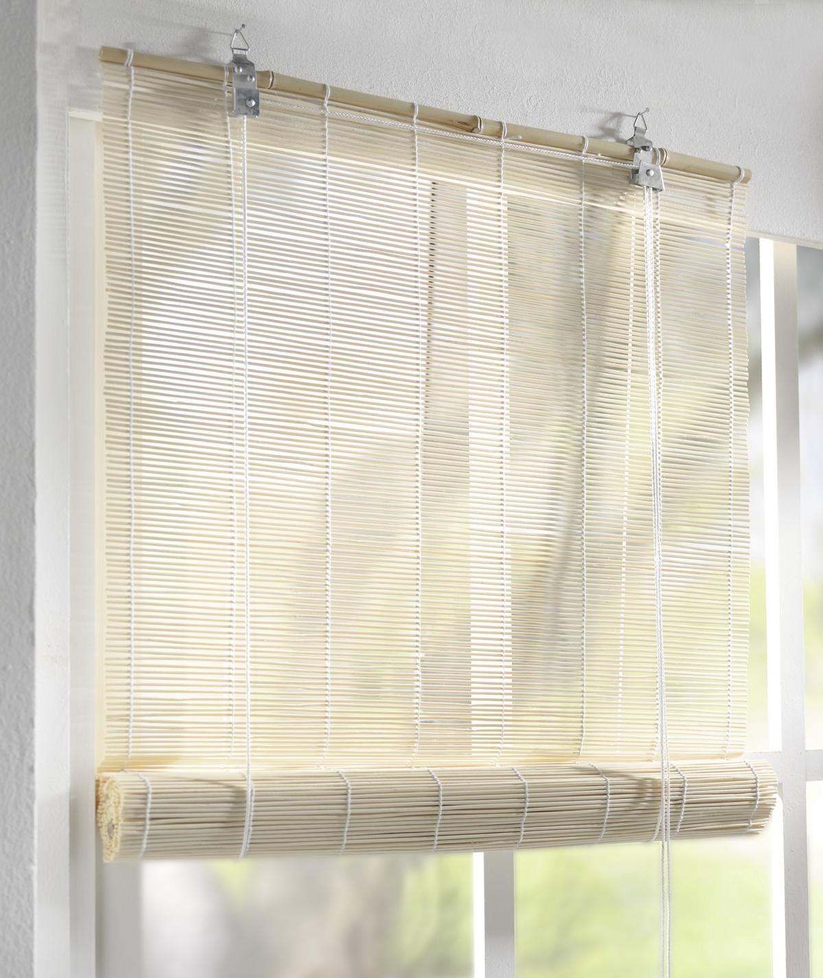 Raffrollo Willi Transparent Bambus 80x180 Cm - Naturfarben, KONVENTIONELL, Holz (80/180cm) - Ondega