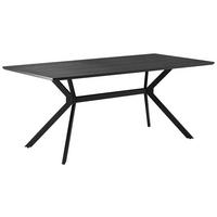 Jedálenský stôl Aragon, čierny 180x90cm - čierna, Modern, kov/kompozitné drevo (180/75/90cm) - Mömax