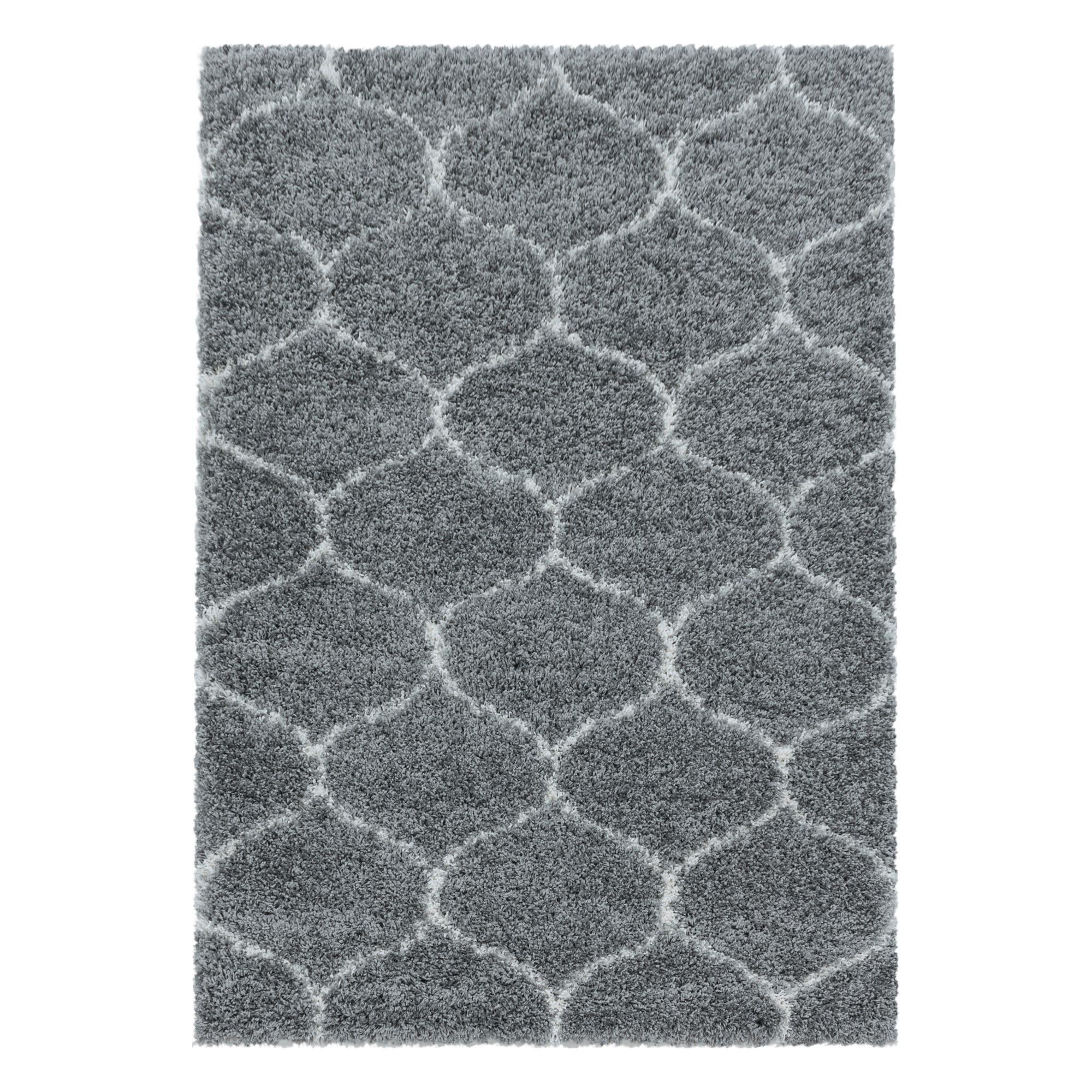 Webteppich Grau Naturfaser Salsa 160x230 cm