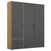 Drehtürenschrank Mit Schubladen 140 Cm Voyager - Eiche Artisan/Grau, MODERN, Holzwerkstoff (140/194/53cm) - Rauch Möbel