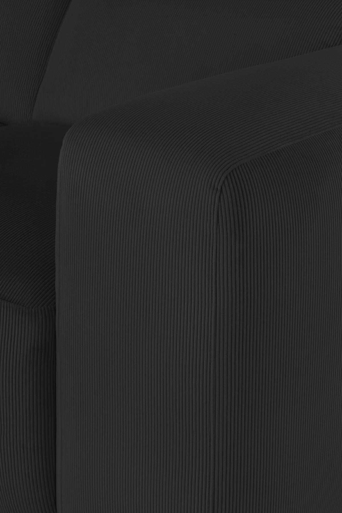 Ecksofa Hannah Schwarz 170x252 cm - Schwarz, Design, Textil (200/304cm) - MID.YOU