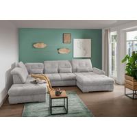 Wohnlandschaft Dalida Grau U: 254x376x195 Cm - Chromfarben/Grau, MODERN, Textil (254/376/195cm) - Livetastic