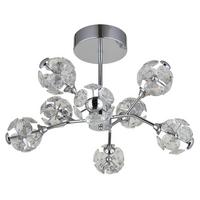 LED-Deckenleuchte Virina Klar Chromfarben D: 68 cm - Klar/Chromfarben, KONVENTIONELL, Glas/Metall (68/38cm) - Globo