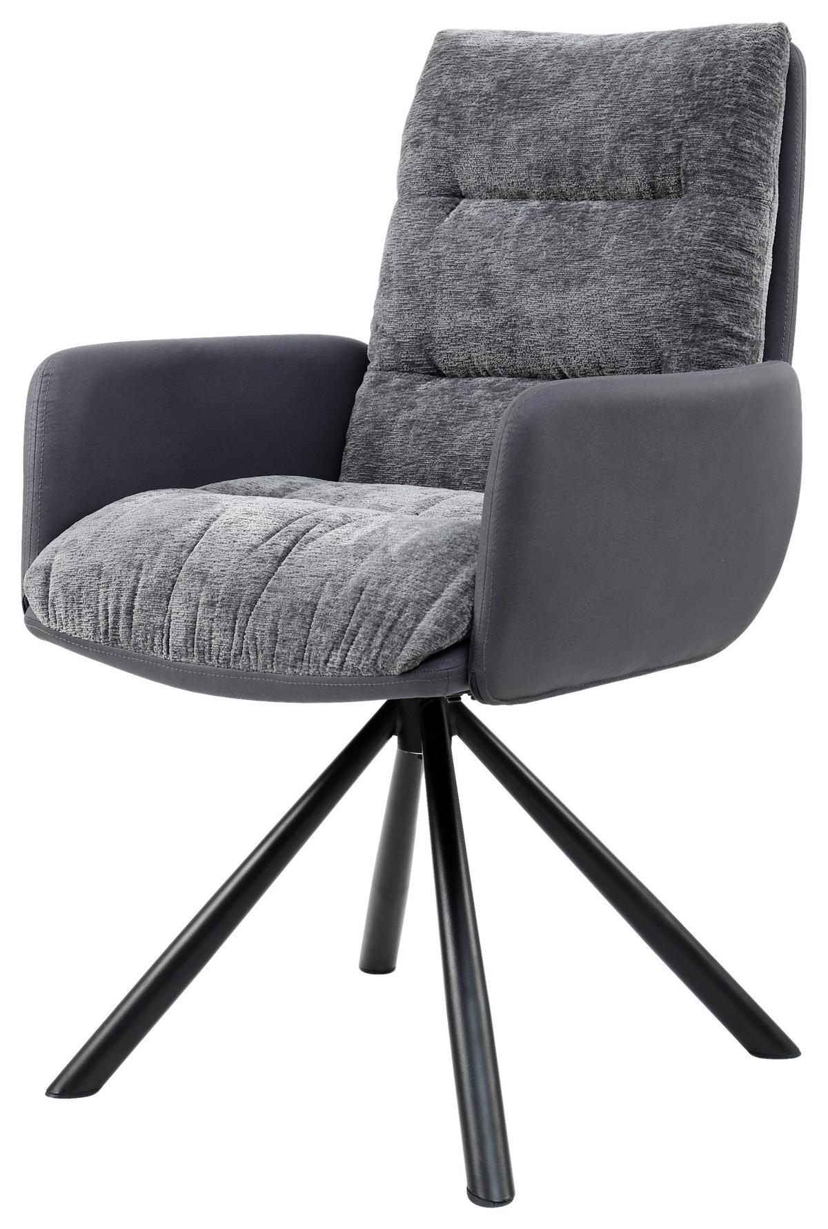 Karosszék Andreas Giga-S - fekete/szürke, Konventionell, textil/fa (60/93/65cm)