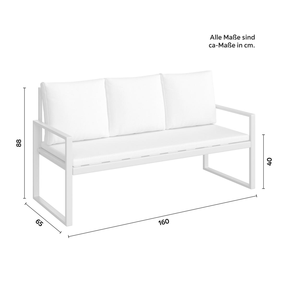 Terasová sedacia súprava ARIELLA - farba akácie/svetlosivá, Modern, kov/drevo (160/88/65cm) - Bessagi Garden
