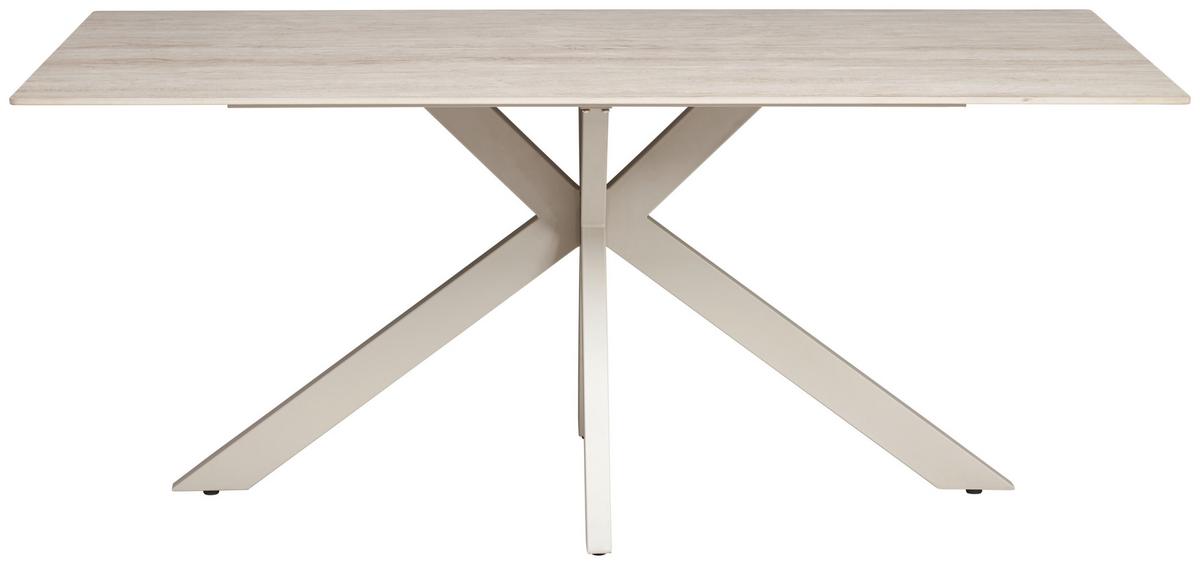 Esstisch Logan 180x90 Cm Beige - Beige, KONVENTIONELL, Keramik/Metall (180/90/76cm) - MID.YOU