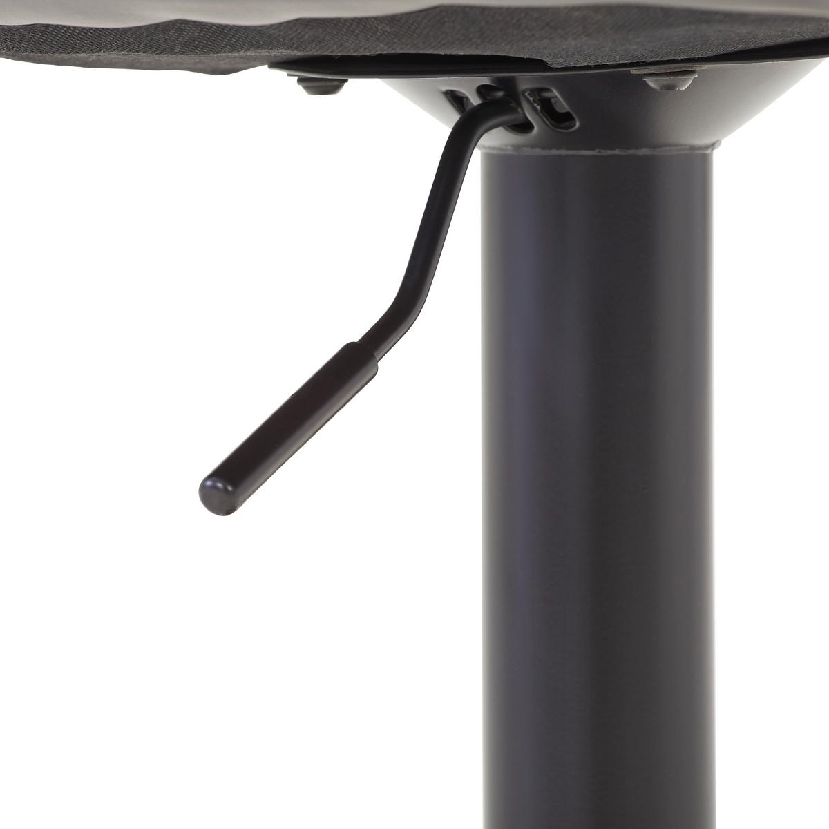 Barhocker Elias Grau höhenverstellbar, B: 42 cm - Schwarz/Grau, MODERN, Textil/Metall (42/109,5/52cm) - Livetastic