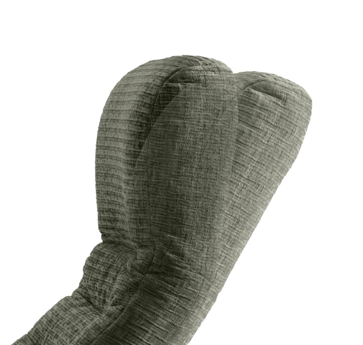 Relaxsessel Latina Olivgrün 360 Grad Drehbar, B: 72 Cm - Schwarz/Olivgrün, MODERN, Textil (72/118/85-165cm) - Livetastic