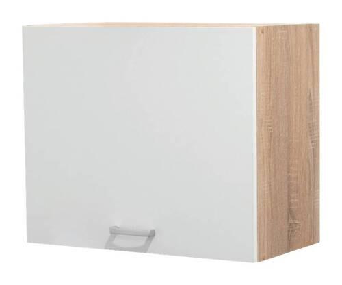 Küchenoberschrank Andy 60 cm Weiß/Eiche Dekor 1 Drehtür - Weiß/Sonoma Eiche, Basics, Holzwerkstoff (60/50/31cm) - MID.YOU
