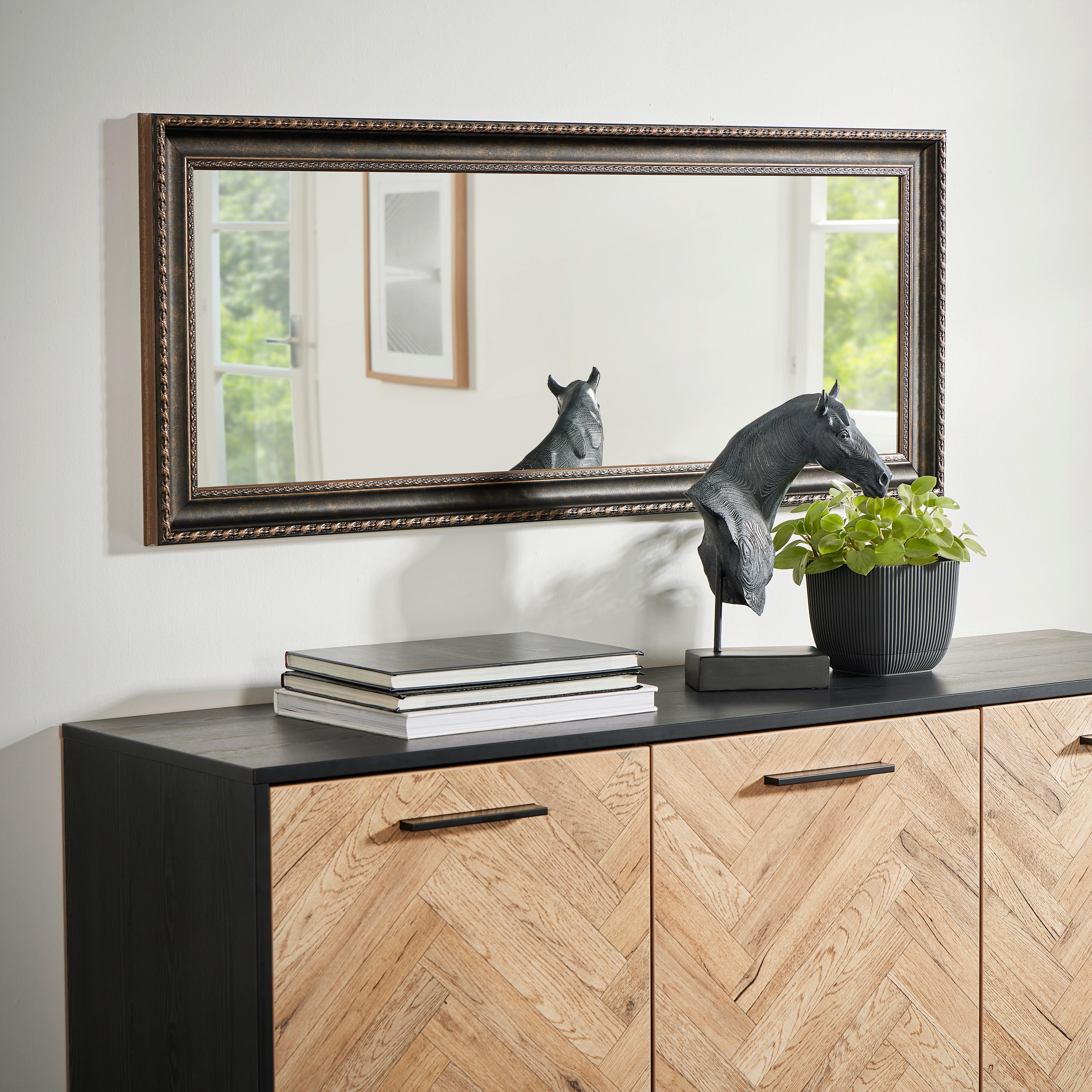 Spiegel Karma Iv - Dunkelbraun, MODERN, Glas/Kunststoff (48/112cm)