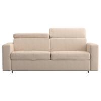 Rozkládací pohovka BARI, krémová, manšestr, s lůžkem - krémová, Basics, dřevo (200/80-98/101cm)