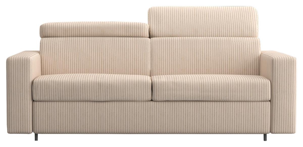 Rozkládací pohovka BARI, krémová, manšestr, s lůžkem - krémová, Basics, dřevo (200/80-98/101cm)