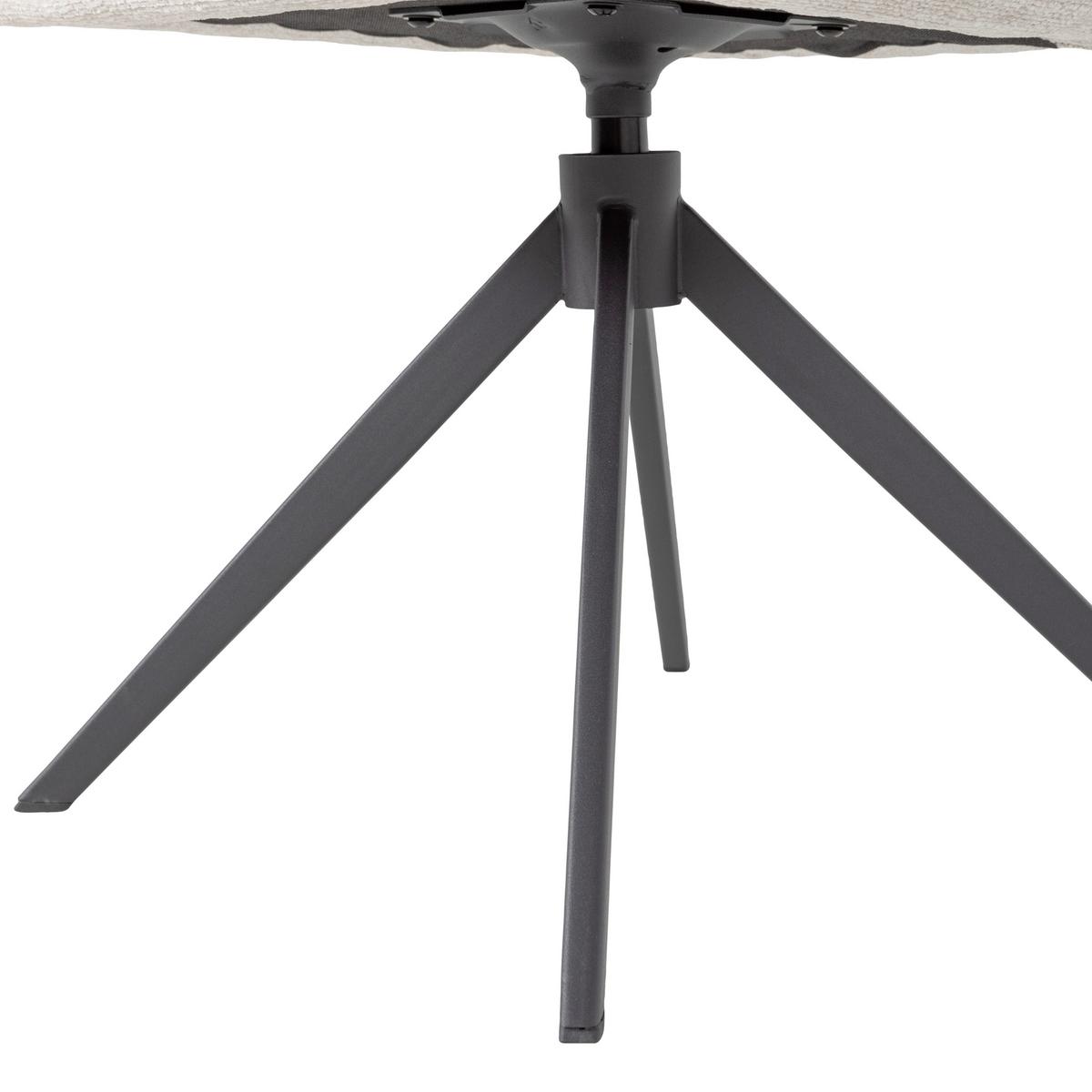 ARMLEHNSTUHL Grant Naturfarben B: 61cm - Schwarz/Naturfarben, MODERN, Textil/Metall (61/88/63cm) - Livetastic
