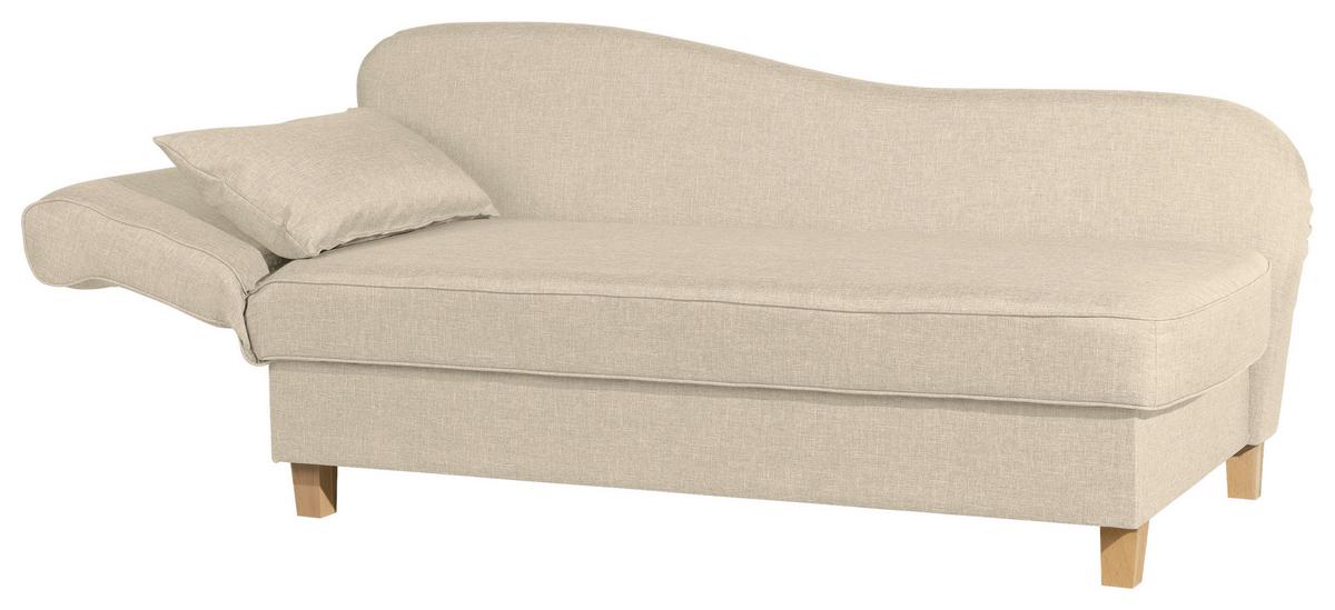 Récamiere Selma in Beige B: 190 cm - Beige/Buchefarben, Design, Textil (190/82/88cm) - Max Winzer