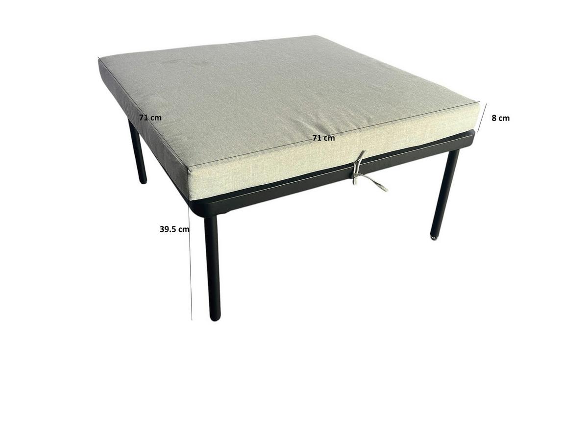 Loungegarnitur Vienna - Schwarz/Grau, MODERN, Holz/Textil (70/30/77cm) - Beldano