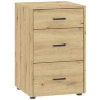 Unterbauschrank Kivo Eiche Artiksan Dekor, B: 45 Cm - Weiß/Eiche Artisan, Basics, Holzwerkstoff (45/69,8/52,1cm)