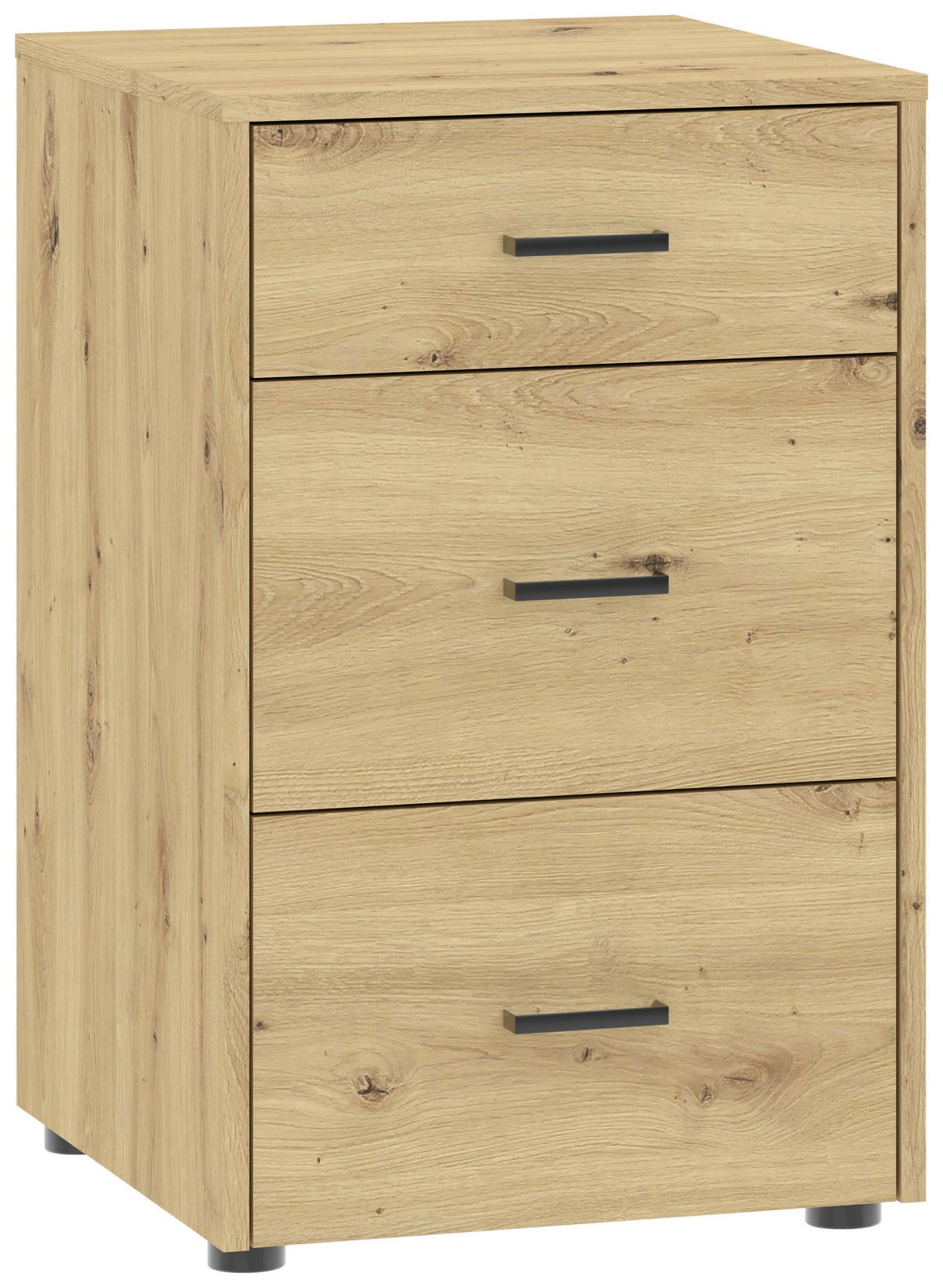 Unterbauschrank Kivo Eiche Artiksan Dekor, B: 45 Cm - Weiß/Eiche Artisan, Basics, Holzwerkstoff (45/69,8/52,1cm)