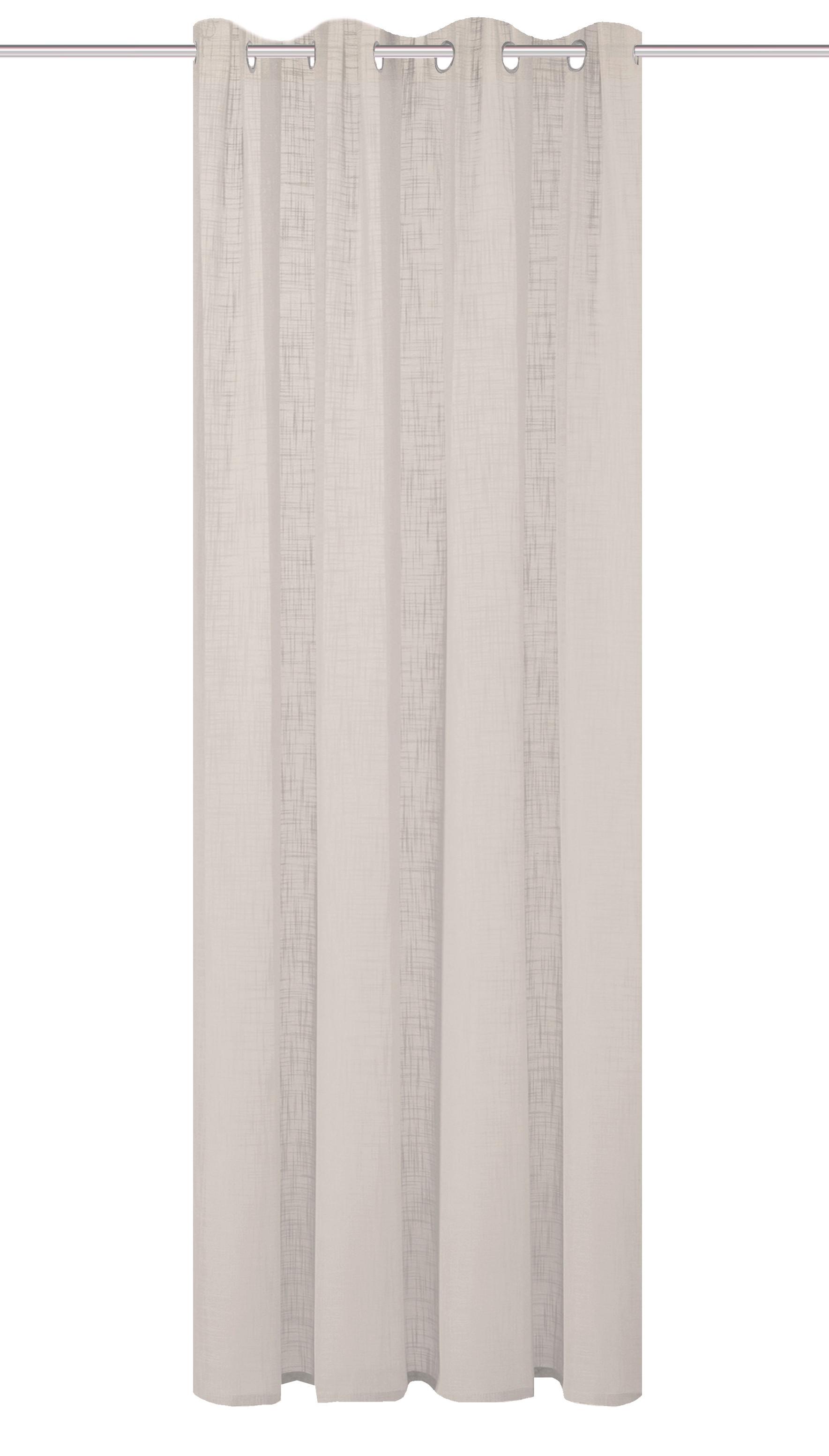 Ösenvorhang Softy - Taupe, Basics, Textil (140/225cm)