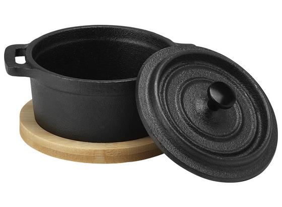 Pánev Servírovací Tapas - černá/přírodní barvy, Moderní, kov/dřevo (13/12/9cm) Pánev Servírovací Tapas - černá/přírodní barvy, Moderní, kov/dřevo (13/12/9cm)