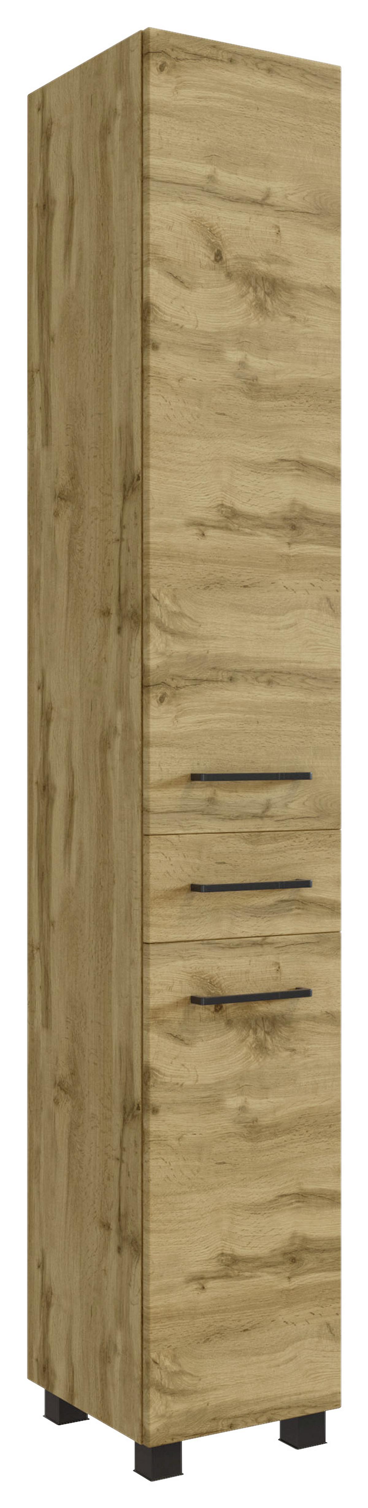 Badmöbel-Set Manchester B: 90 cm Eiche Wotan Dekor - Eichefarben, MODERN, Holzwerkstoff (90cm) - Held