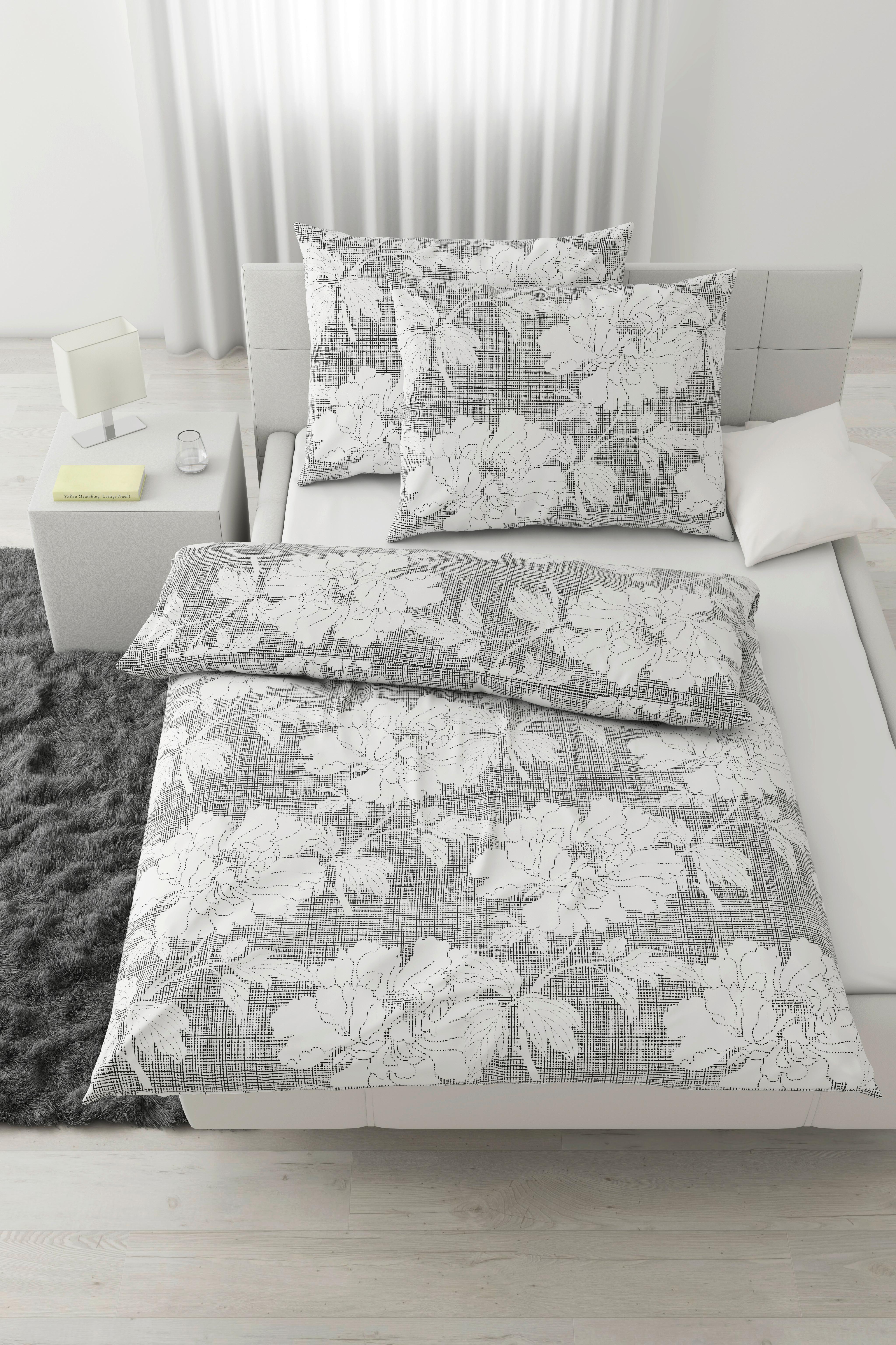 Povlečení Gundi XXL, 2x70/90 200/220cm - bílá/černá, Romantický / Rustikální, textil (200/220cm) - Mömax