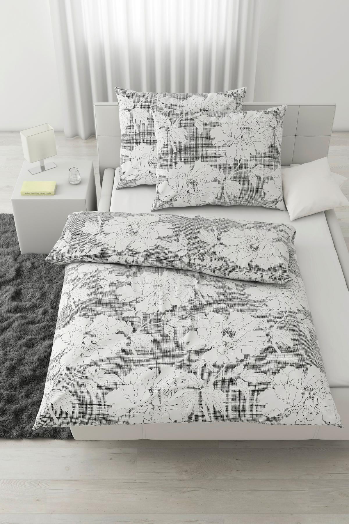 Povlečení Gundi XXL, 2x70/90 200/220cm - bílá/černá, Romantický / Rustikální, textil (200/220cm) - Mömax