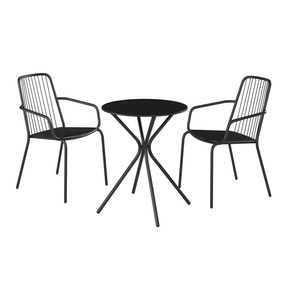 SADA NA BALKON ROSE - antracitová, Moderní, kov - Mömax