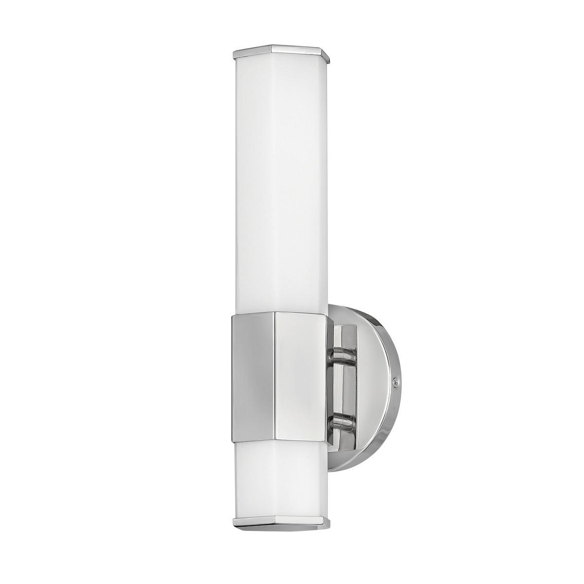 Bad-Wandleuchte Facet IP44 1-Flammig in Chromfarben - Chromfarben, Design, Glas/Metall (35,6/12,7/10.5cm) - Elstead Lighting