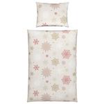 Bettwäsche Snowflake - Beige/Rot, MODERN, Textil - Luca Bessoni