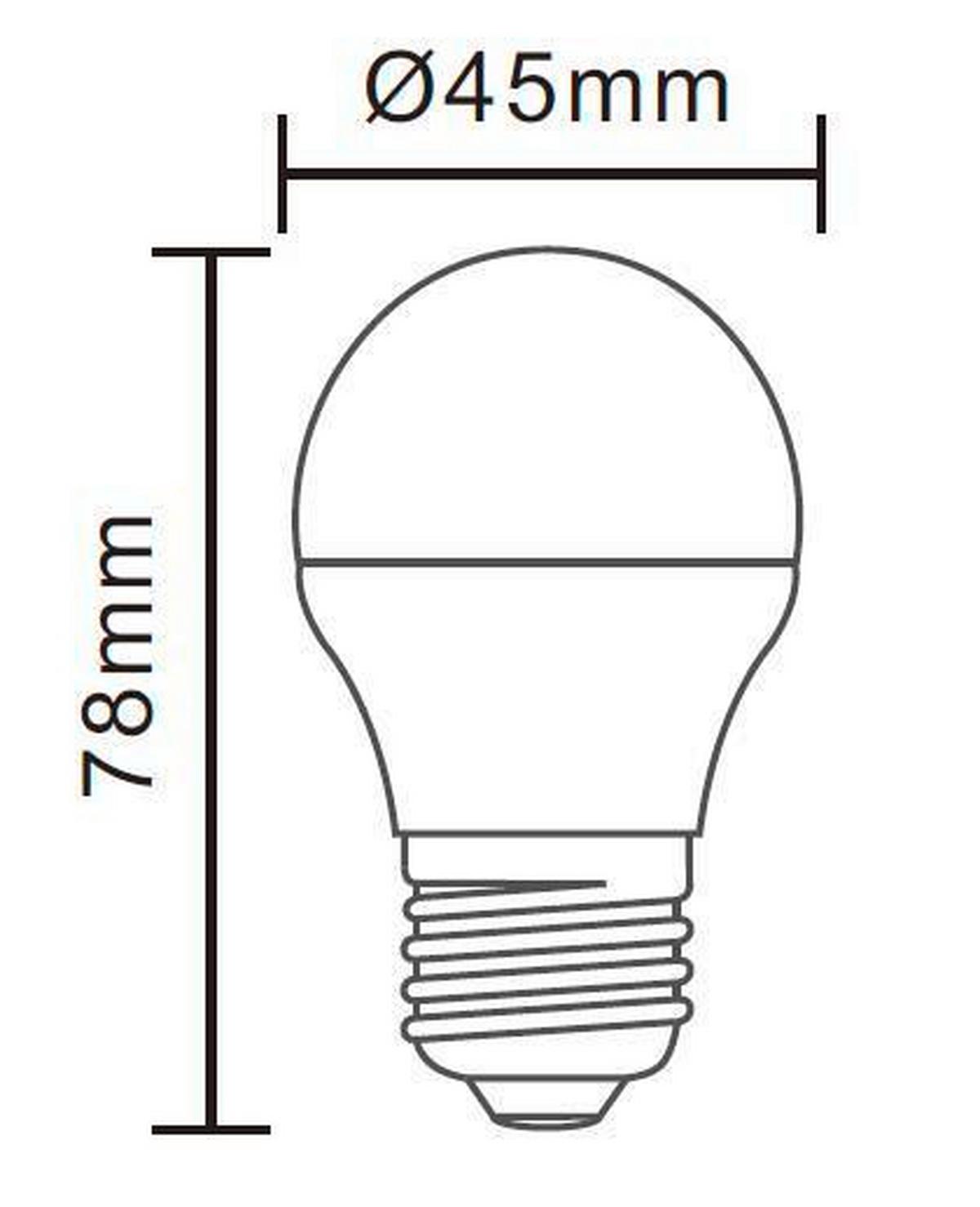 LED žárovka E27, 5W, ILLU, 230V - opál, plast (4,7/8,8cm)