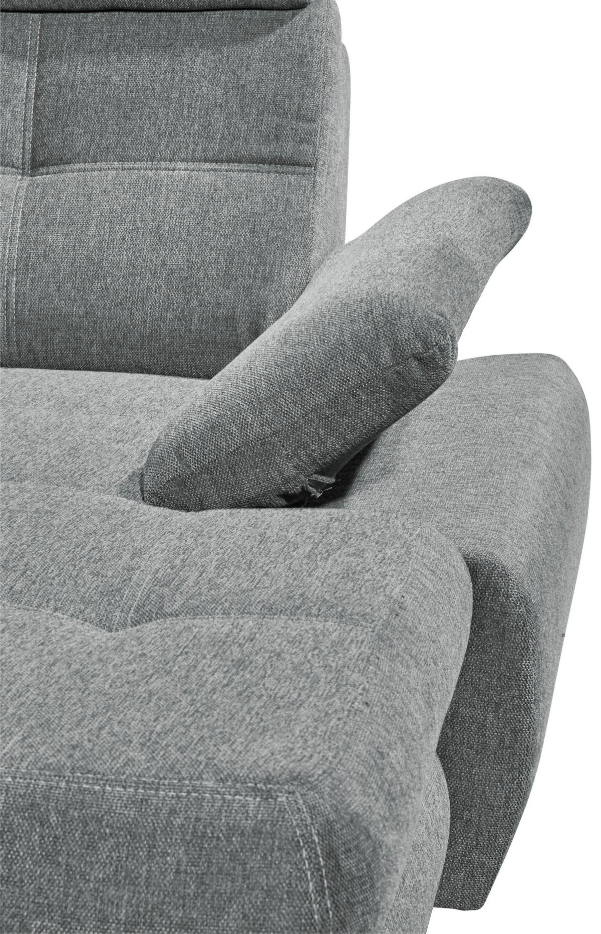 Wohnlandschaft mit Schlaffunktion Alba, Webstoff - Hellgrau, MODERN, Textil (233/349/177cm) - MID.YOU