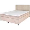 Boxbett Mit Topper 140x200 Cm Lilly - Beige/Schwarz, Basics, Holz/Textil (140/200cm) - Livetastic