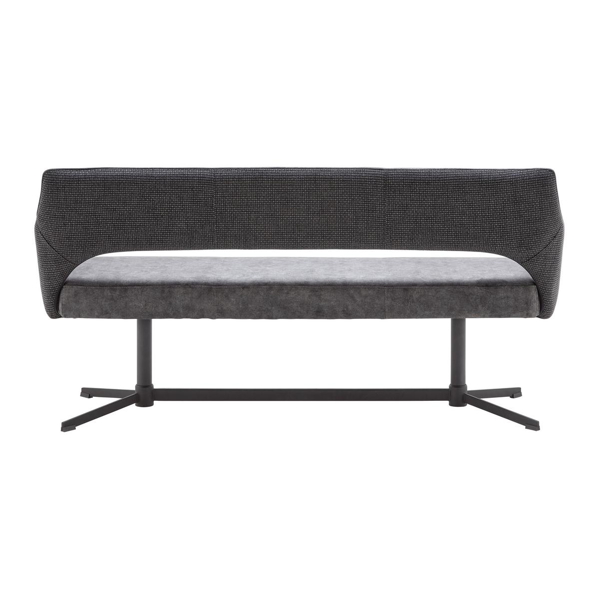 LAVICA VALLETTA - čierna/antracitová, Modern, kov/textil (170/85/61cm) - Premium Living