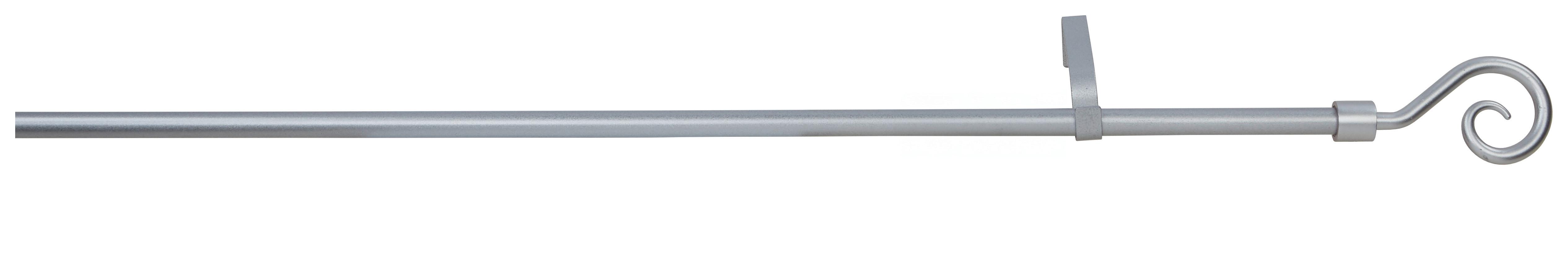 Rundstangengarnitur 1-Lfg Paul Silberfarben L: 130-240 cm - Silberfarben, KONVENTIONELL, Metall (130-240cm) - Ondega