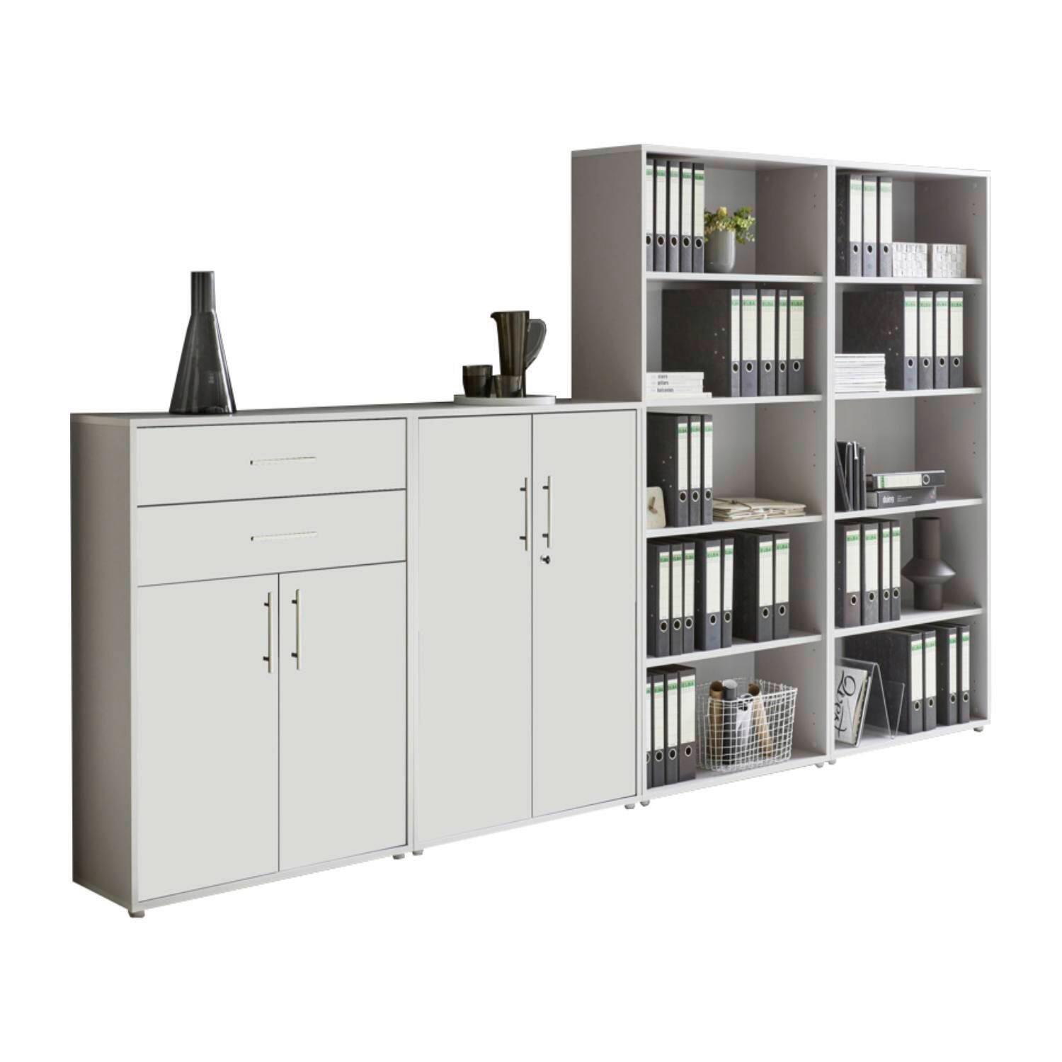 Aktenschrank Office Edition Grau/weiß, B: 337,6 Cm