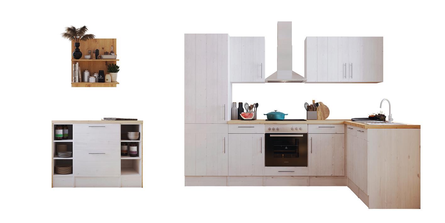 Eckküche Anton Winkelküche 280 cm - Wildeiche/Lärchefarben, LIFESTYLE, Holzwerkstoff (280/172cm) - Respekta