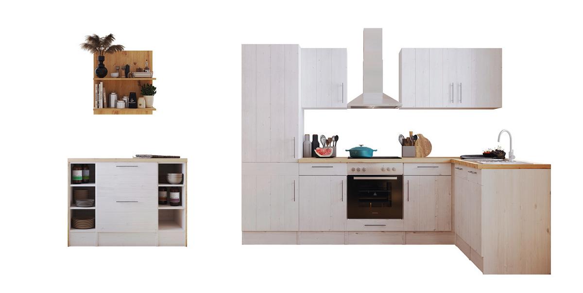Eckküche Anton Winkelküche 280 cm - Wildeiche/Lärchefarben, LIFESTYLE, Holzwerkstoff (280/172cm) - Respekta