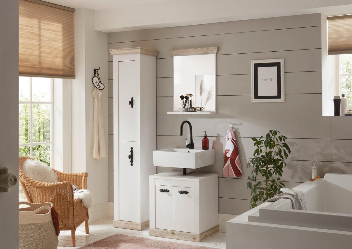 Badezimmer Florenz Pinienfarben B: 60cm - Pinienfarben, Design, Holzwerkstoff (60/200/46cm) - MID.YOU