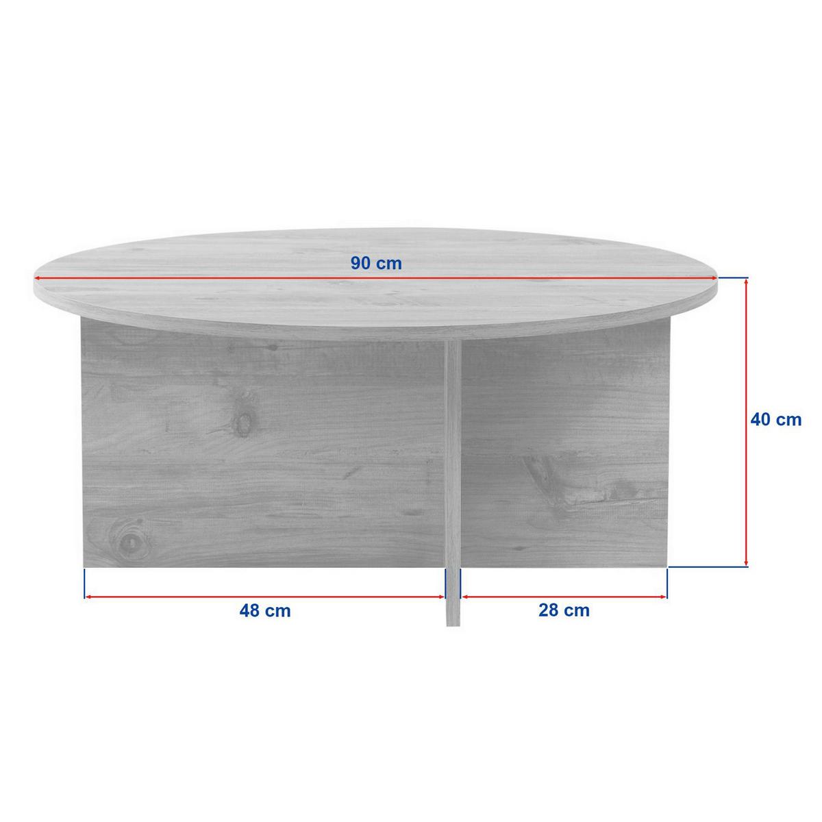 COUCHTISCH Soleil Walnussfarben L: 90cm - Walnussfarben, Design, Holzwerkstoff (90/90/40cm) - MID.YOU
