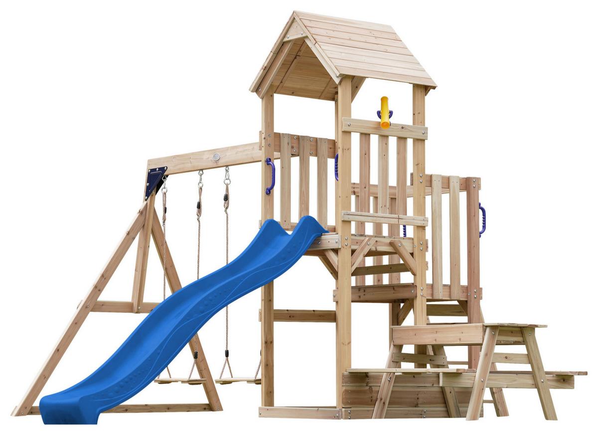 Spielturm A030.501.00 - Blau, KONVENTIONELL, Holz (366/267/383cm) - Ambia Garden