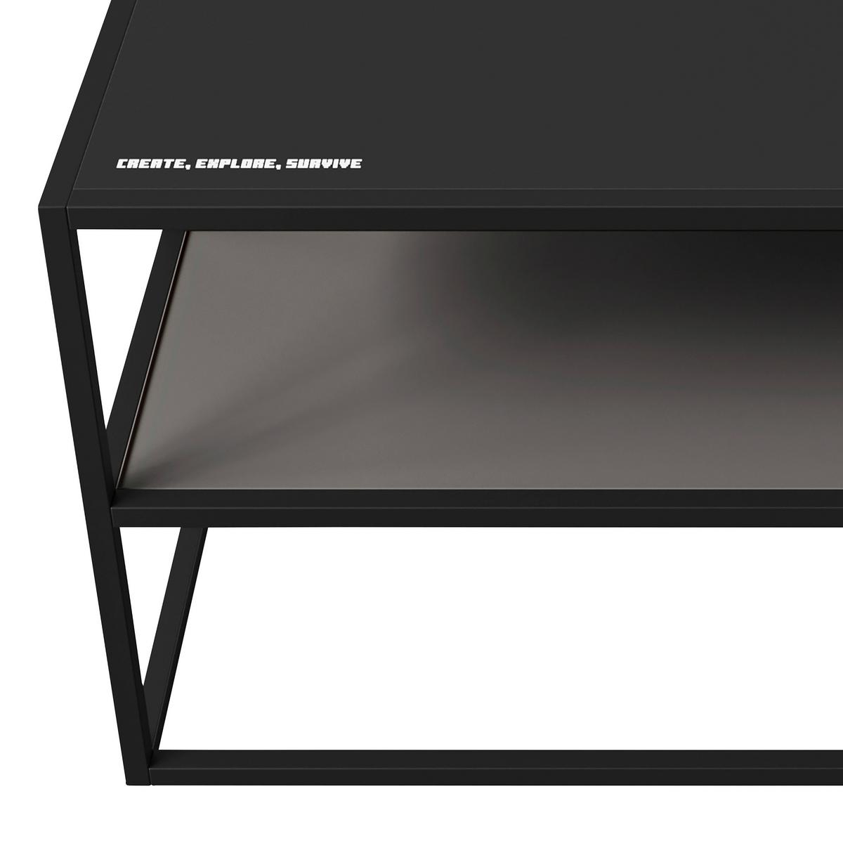 Couchtisch Minecraft - Schwarz, MODERN, Holzwerkstoff/Metall (70/70/45cm) - Minecraft