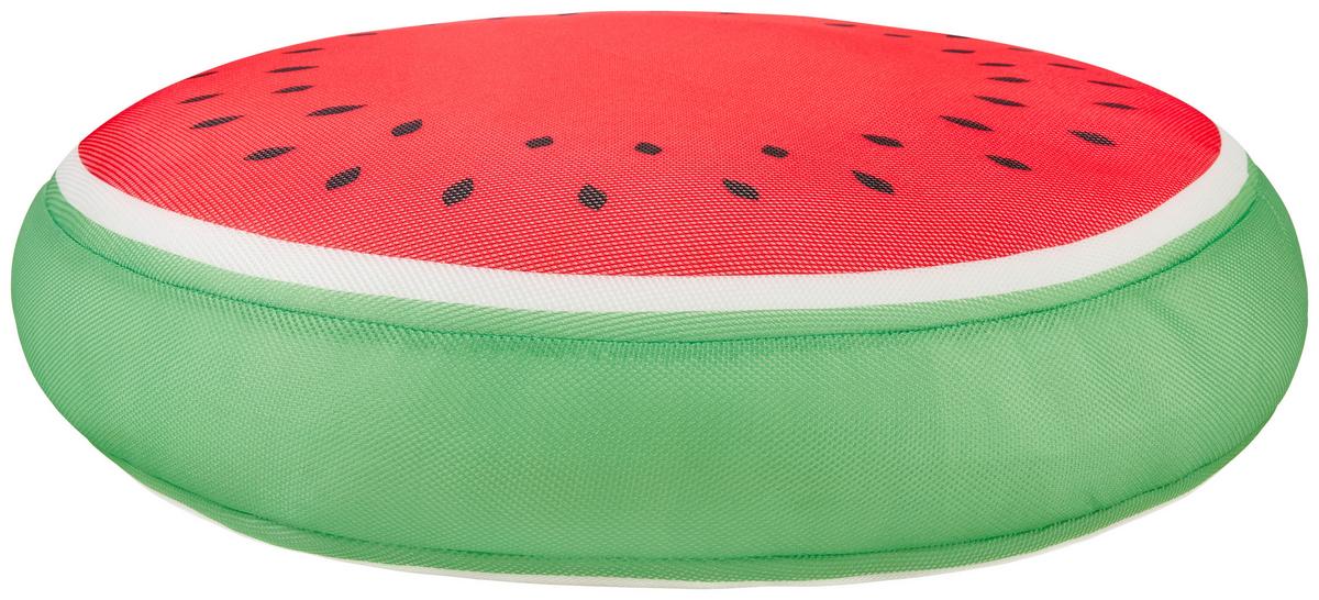Schwimmkissen Melone Textil Grün/Rot mit Reißverschluss - Rot/Grün, Basics, Textil (85/22cm)