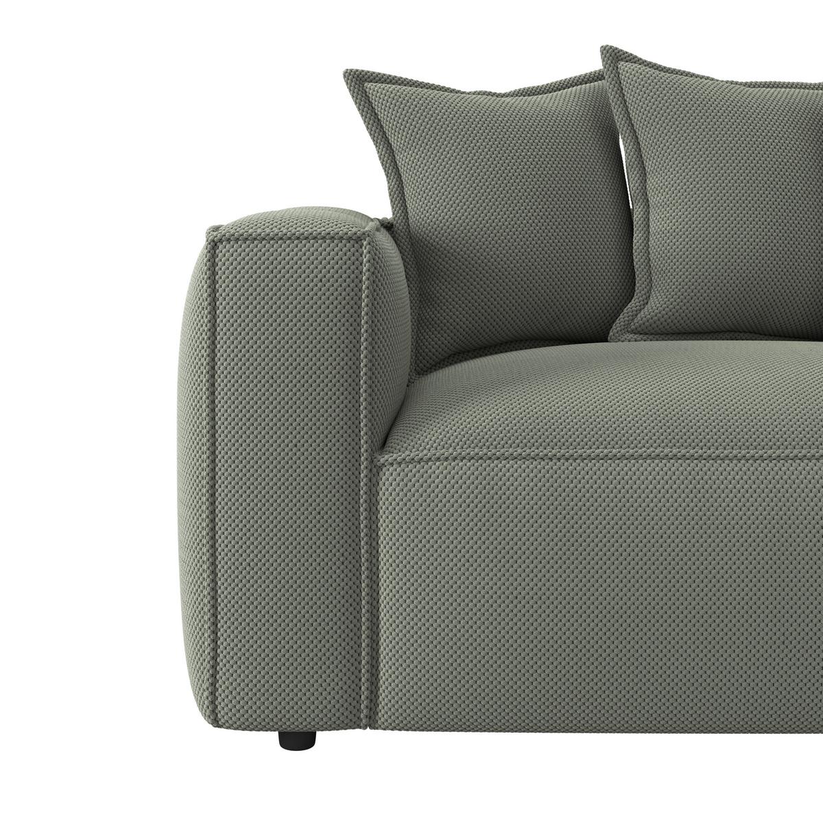 POHOVKA BIG SOFA COWBOY - černá/zelená, Moderní, textil (280/72/109cm)
